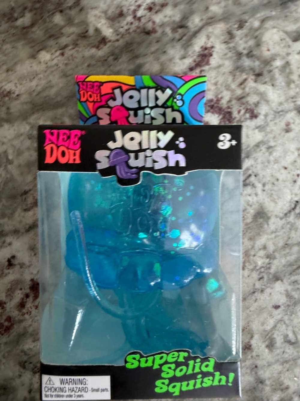 NEW SEALED NEE DOH AUTHENTIC Jelly Squish Super Solid Squish Toy - Blue